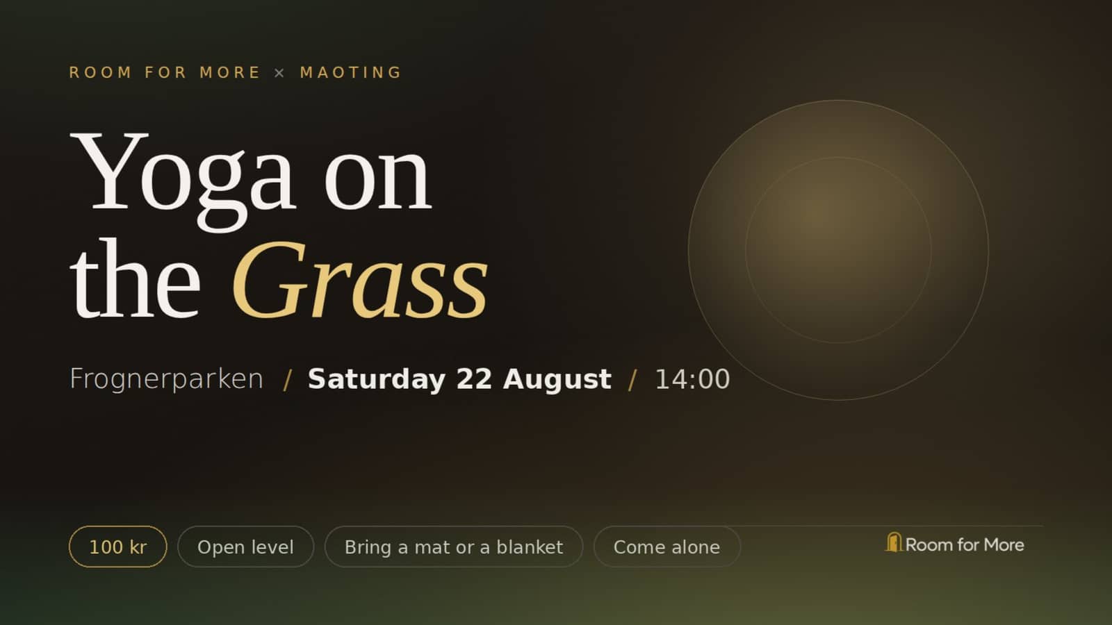 Room for More - Yoga on the Grass