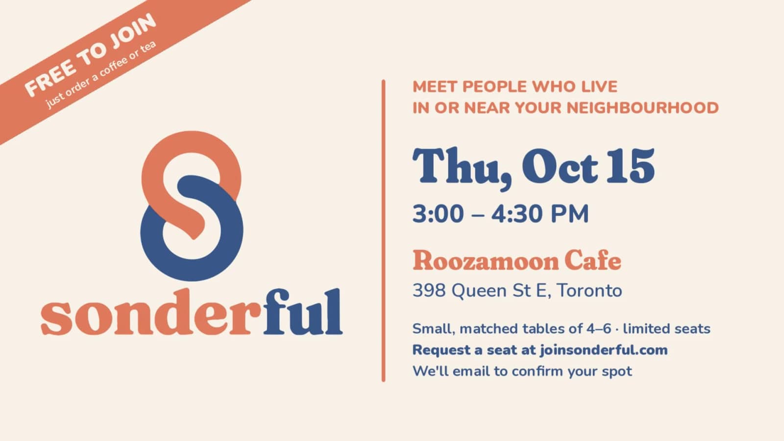 Make Friends Who Actually Live Nearby: Small Group Meetups (Queen St E)