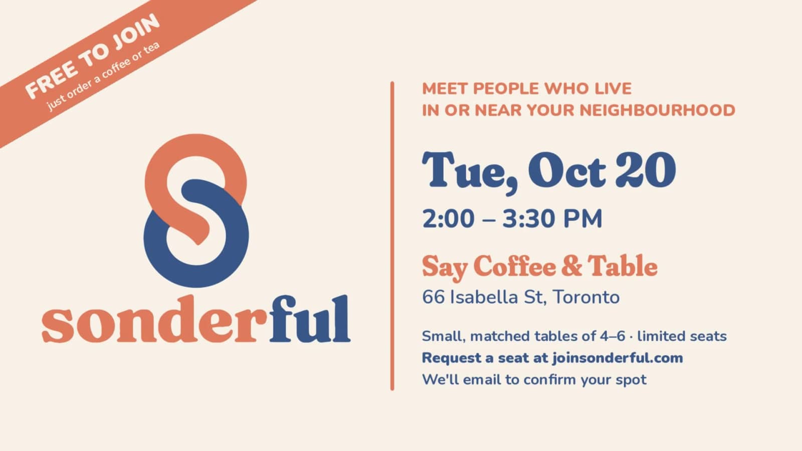 Make Friends Who Actually Live Nearby: Small Group Meetups (Church & Wellesley)