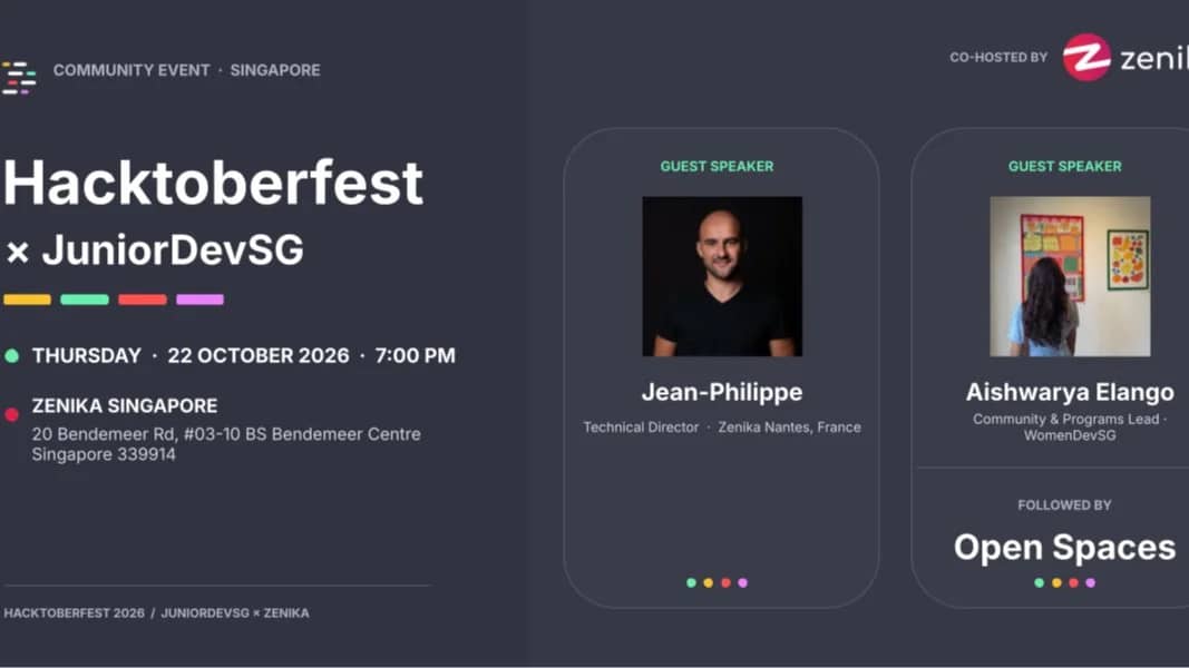 Hacktoberfest Meetup Singapore x JuniorDevSG & Zenika