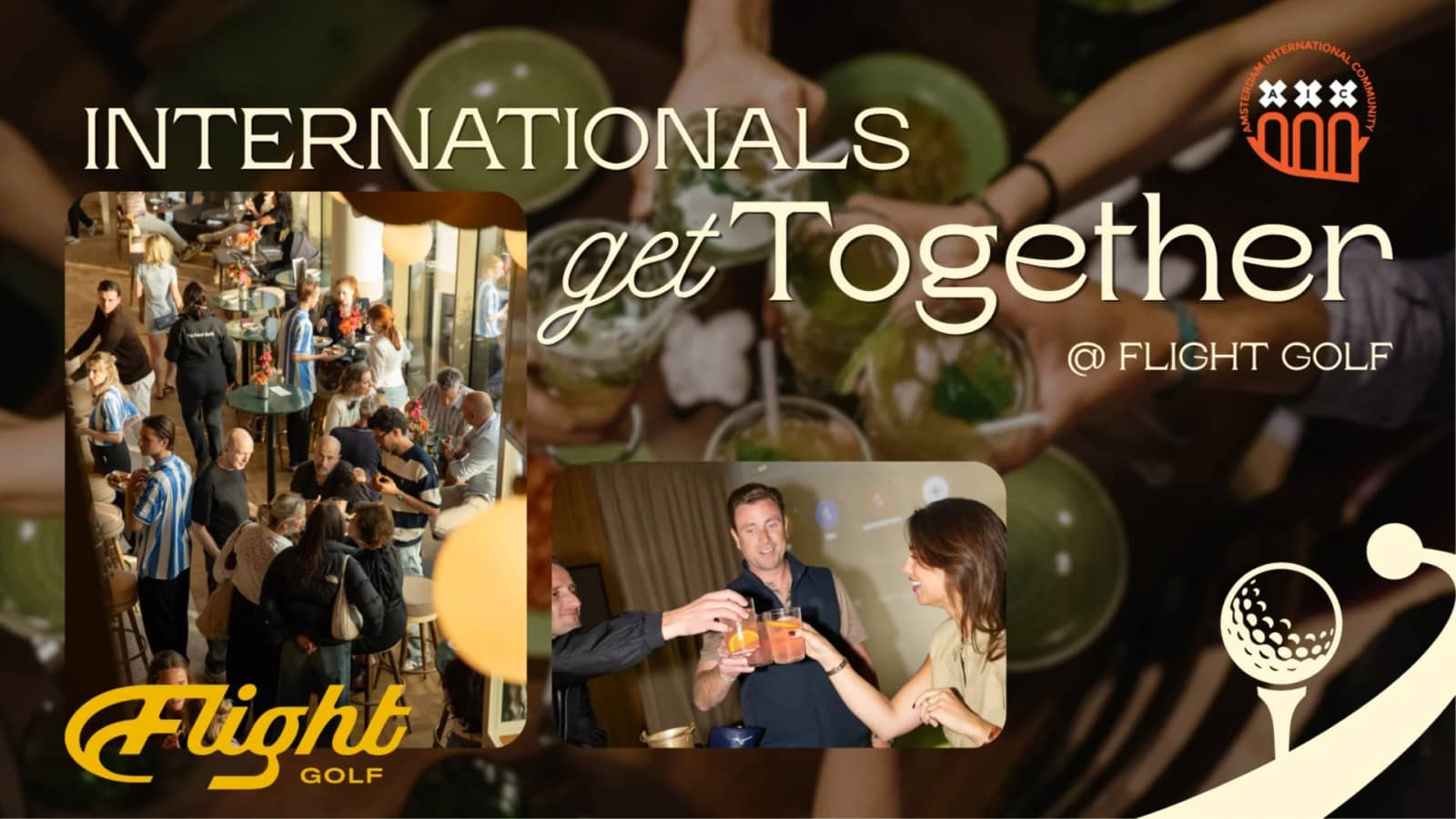Internationals get together 🥂 @Flight Golf🍹