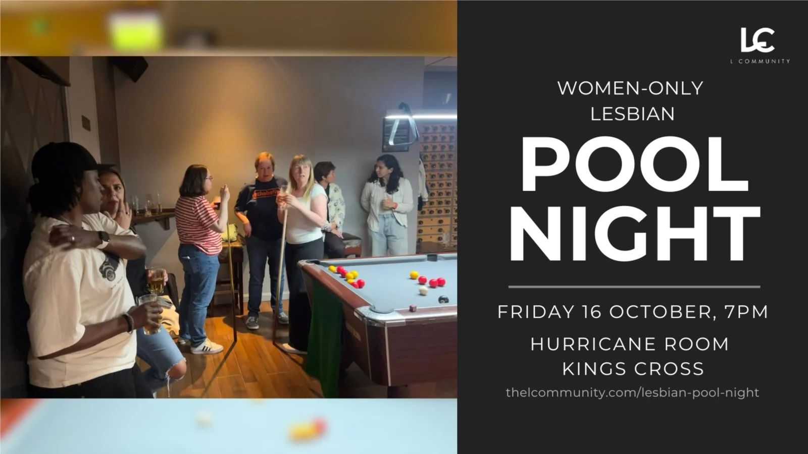 Female-Only Lesbian Pool Night – Relaxed & Social (Limited Tickets)