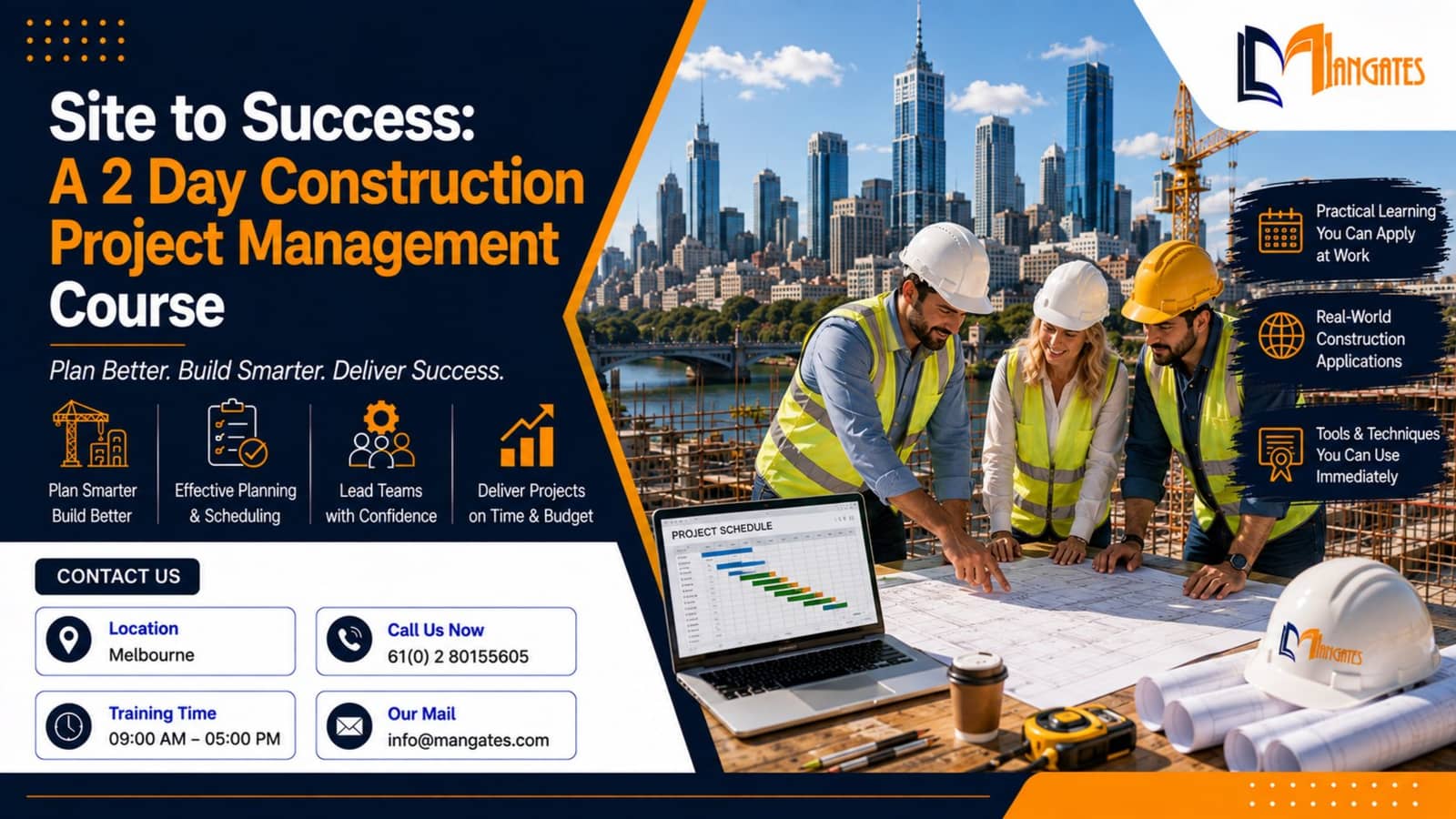 Site to Success: A 2 Day Construction Project Management Course, Melbourne