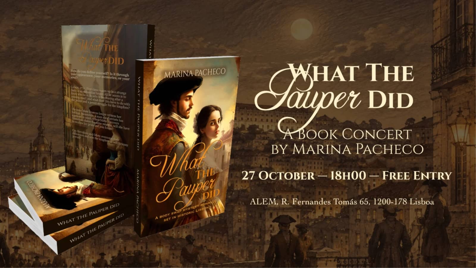 Book Concert: What the Pauper Did — reading, period music & a salon on identity