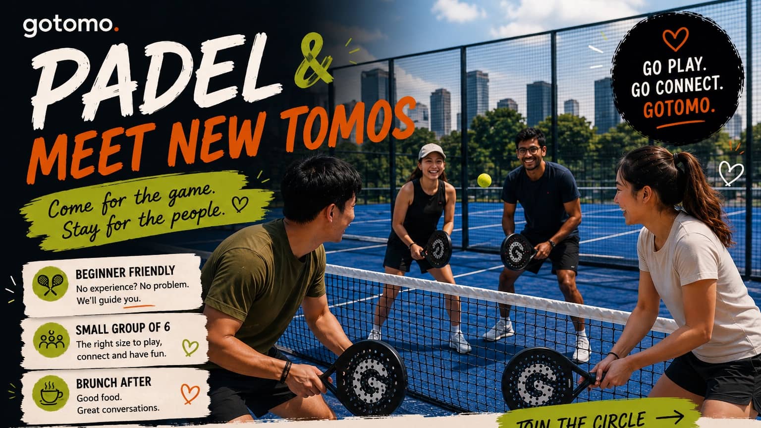 Paddle & Drinks — 6 spots only. 60 mins Padel Play and Padels provided