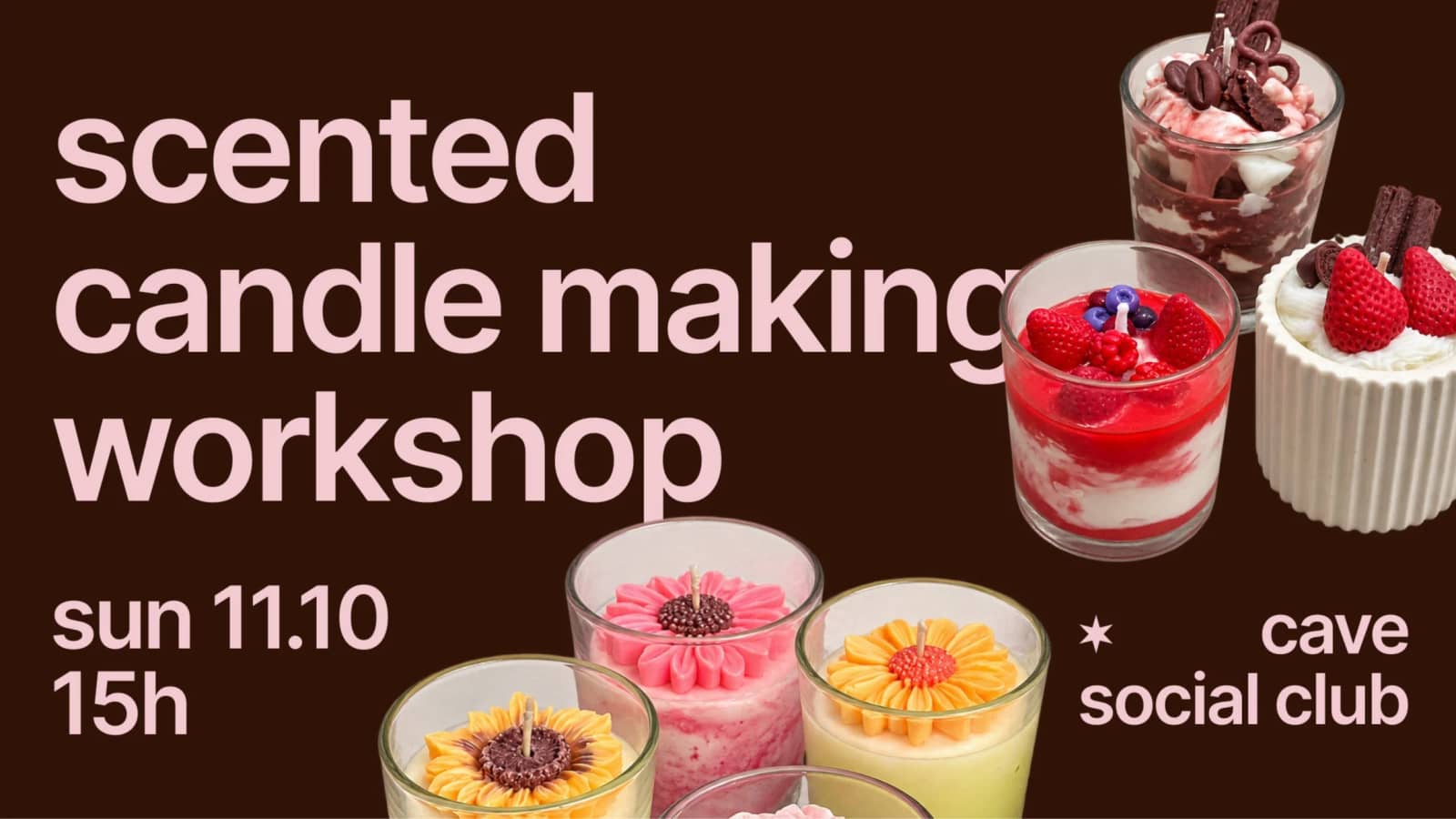 scented candle making workshop (fall edition 🍫🍰)