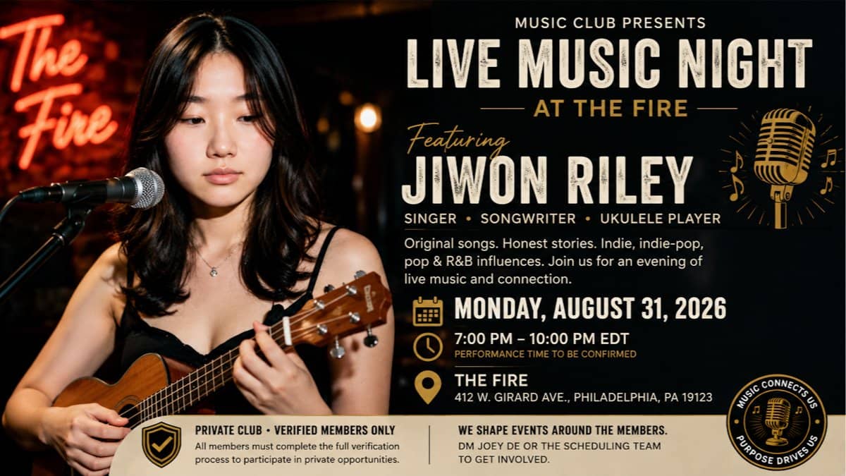 ๐ค Live Music Night at The Fire โ Featuring Jiwon Riley ๐ก๏ธ