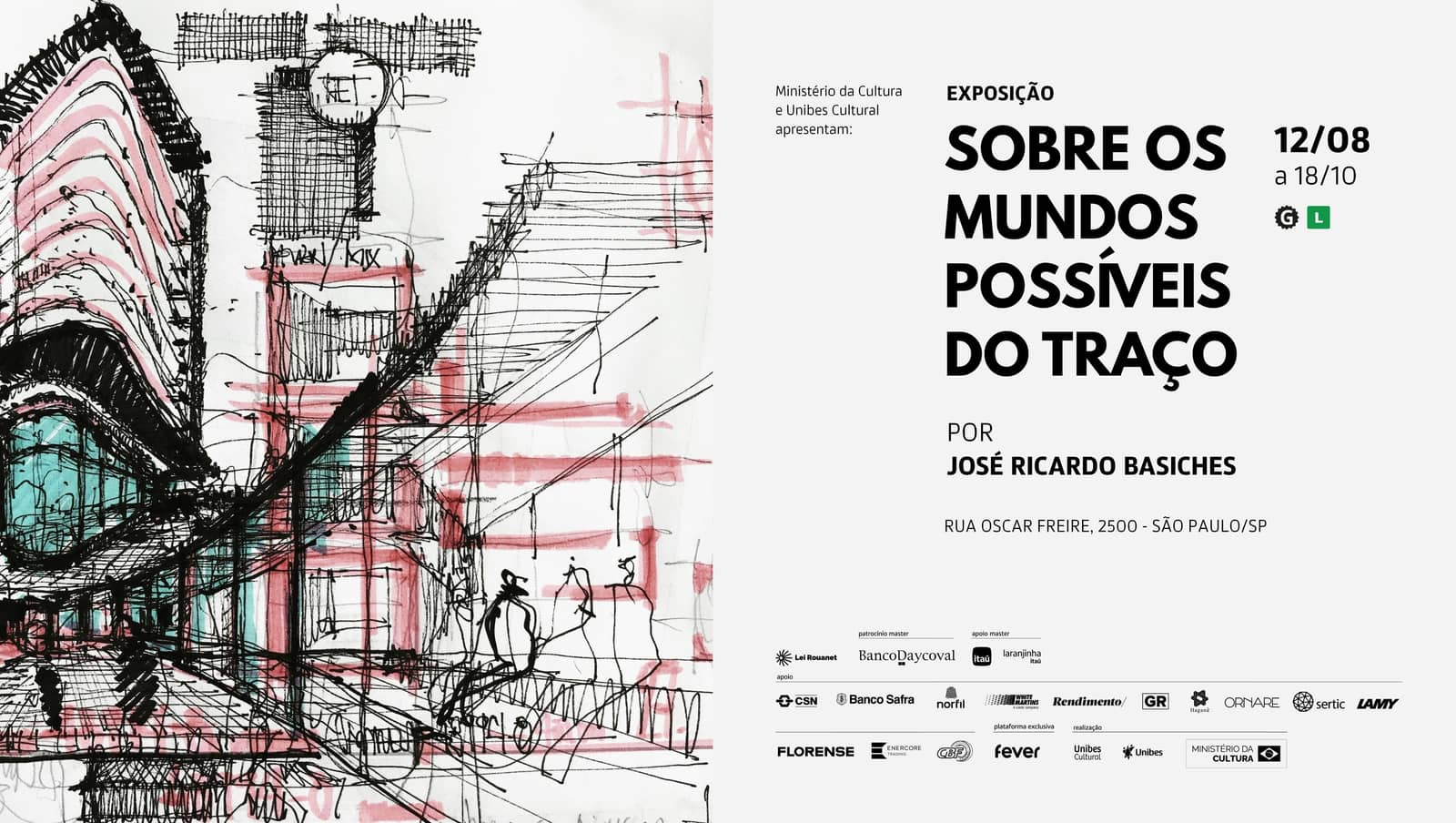 Exposição Sobre os Mundos Possíveis do Traço por José Ricardo Basiches