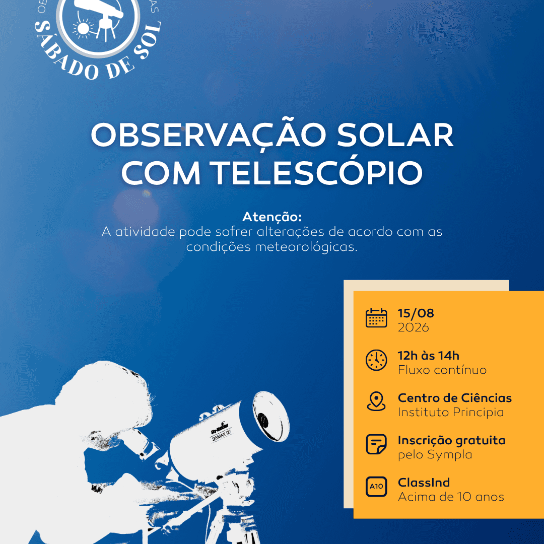 Sábado de Sol – Observação Solar com Telescópio