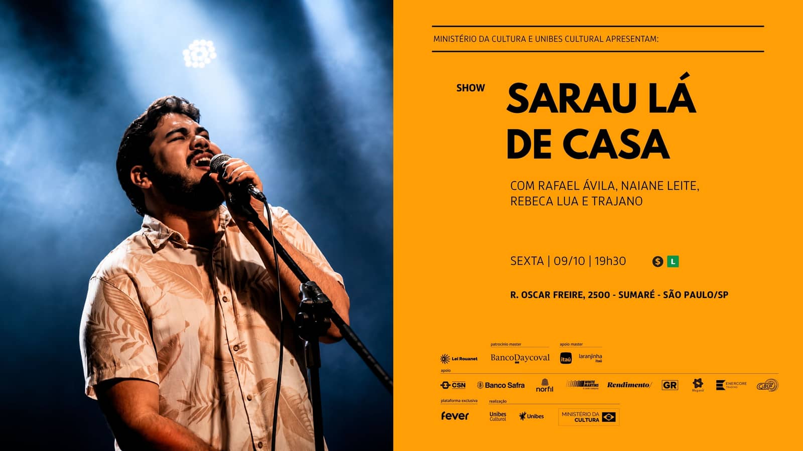 Sarau Lá de Casa Com Rafael Ávila, Naiane Leite, Rebeca Lua e Trajano