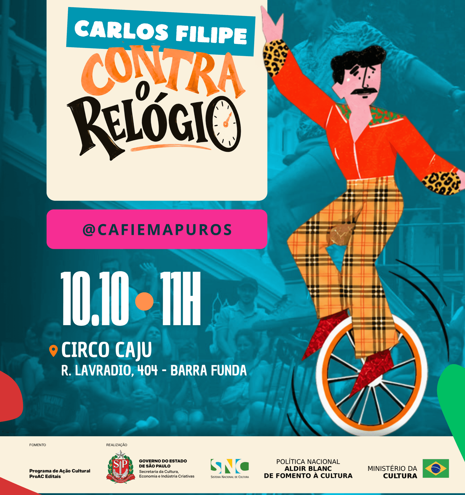 Carlos Filipe contra o relógio no espetáculo Carlos Filipe em Apuros