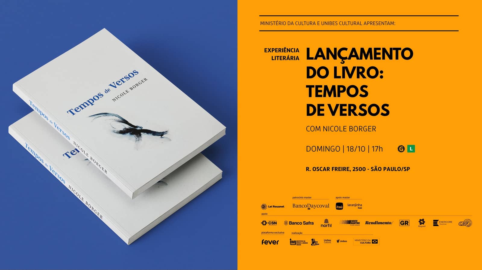 Lançamento do Livro “Tempos de Versos”, de Nicole Borger