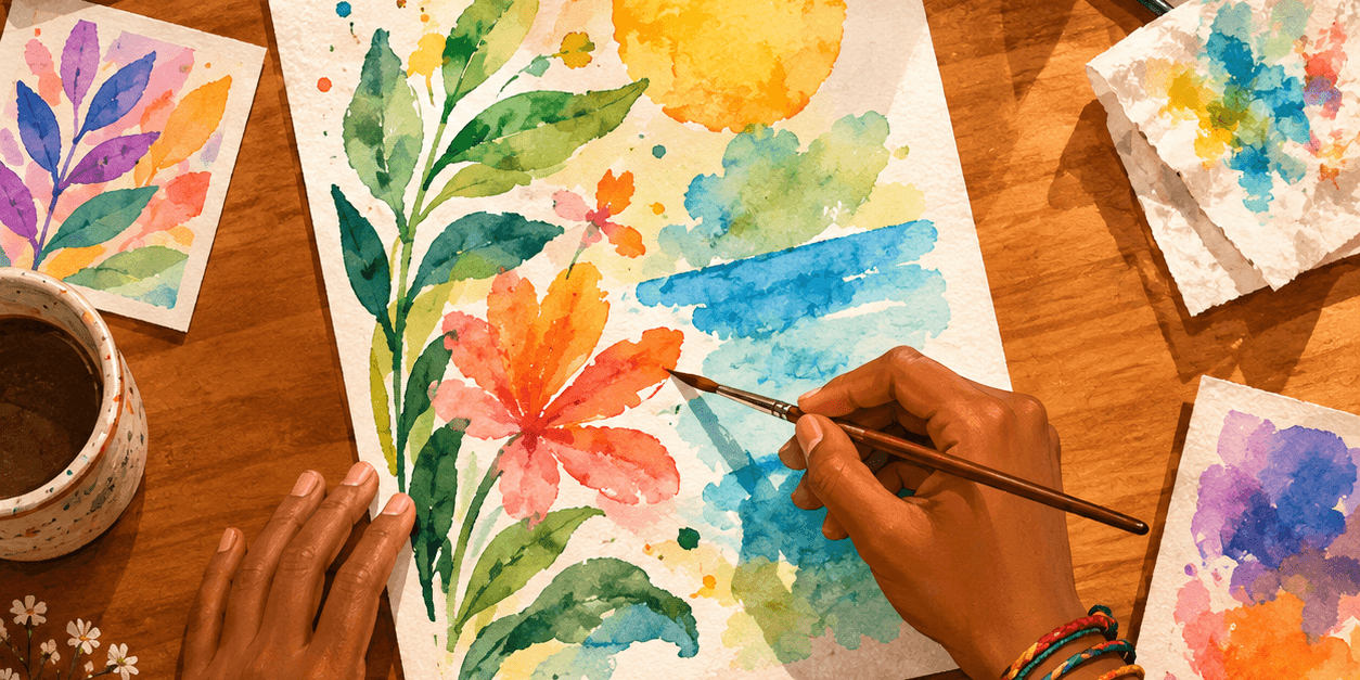 PAUSA CONSCIENTE: AQUARELA – COM EQUIPE BIBLIOTECA