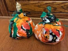 Upcycled Fabric Pumpkins