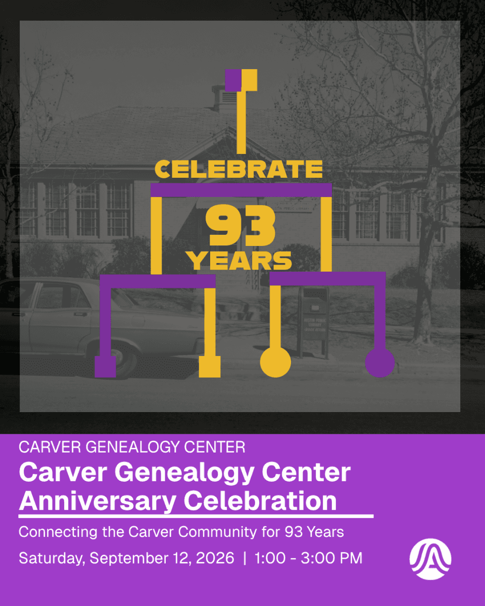 Carver Genealogy Center Anniversary Celebration
