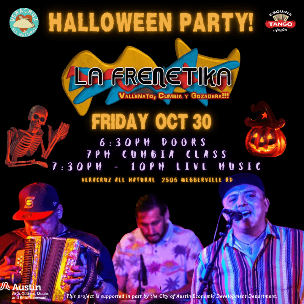 Halloween Party with La Frenetika Live plus Cumbia Class