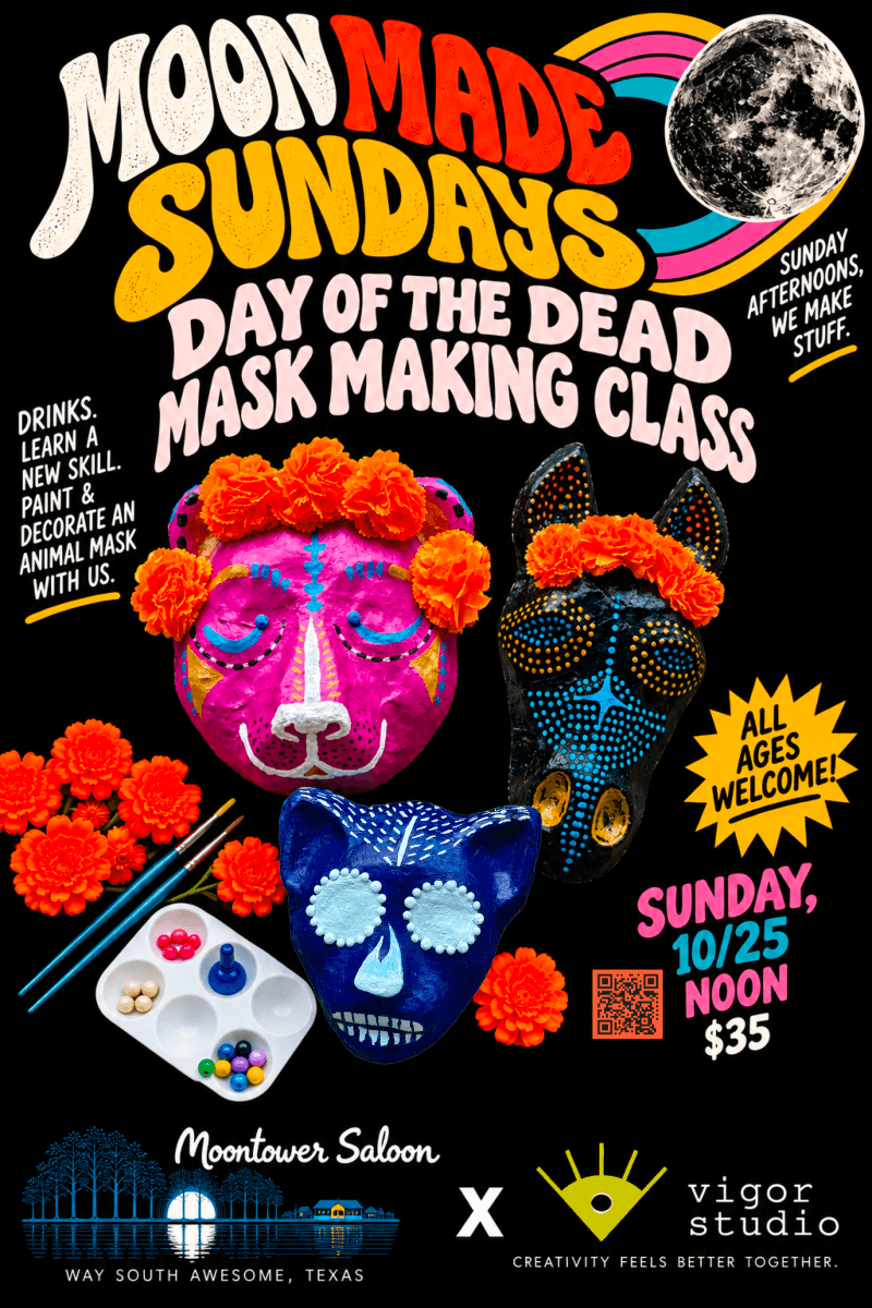 Moon Made Sundays: Day of the Dead Mask Making Class