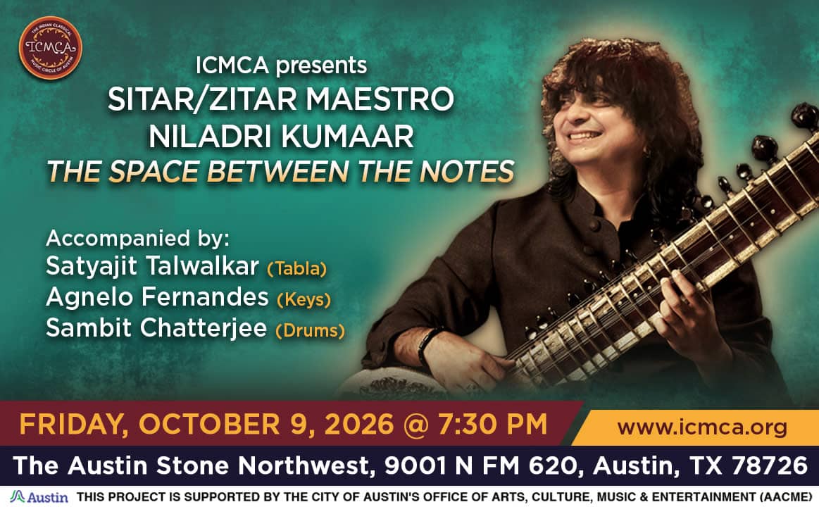 ICMCA presents Niladri Kumaar - Sitar and Zitar Maestro