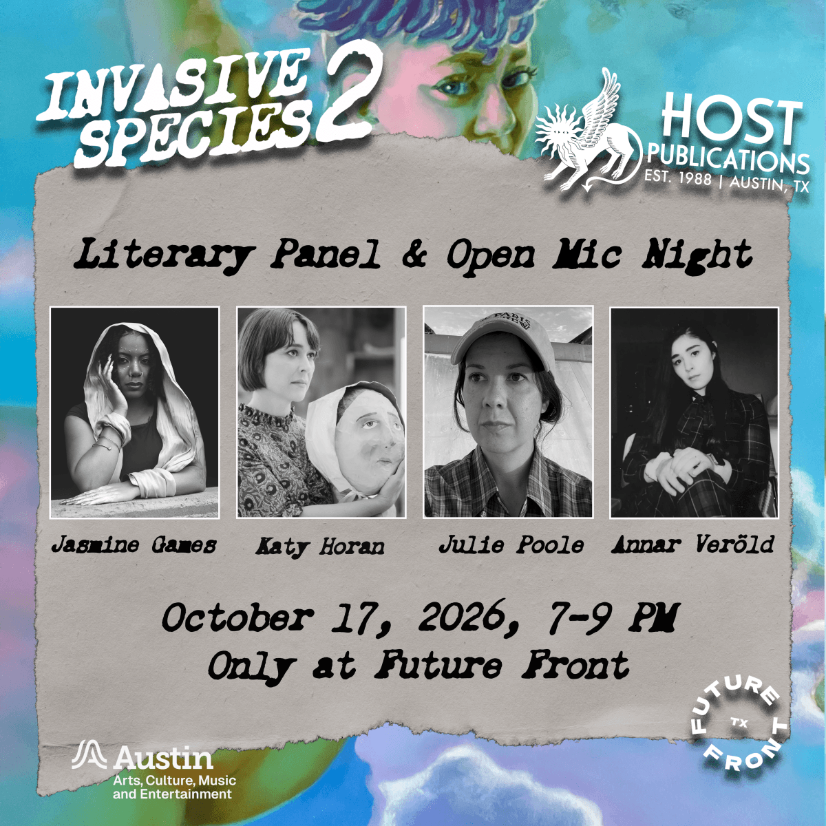 INVASIVE SPECIES 2: Literary Panel & Open Mic Night