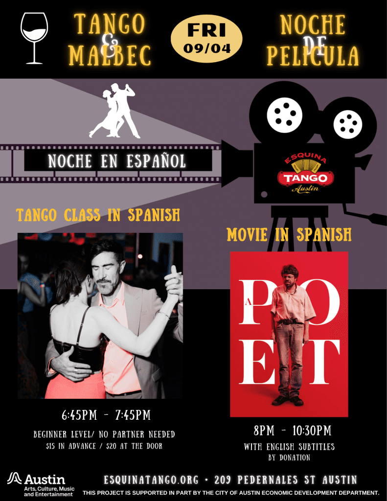 Noche en Español: Tango & Malbec + Noche de Película