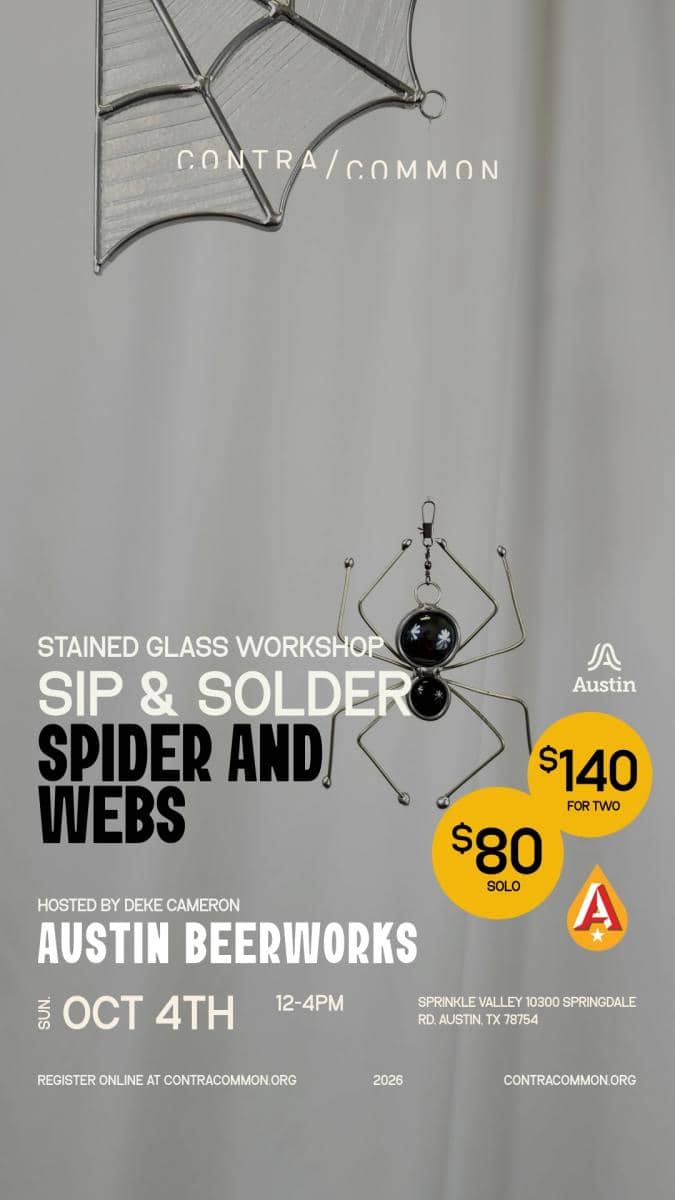 Sip + Solder Spiders and Webs: Stained Glass Workshop at Austin Beerworks