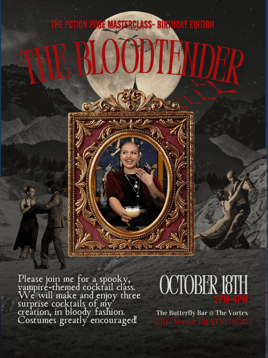 October Cocktail Class- The Bloodtender