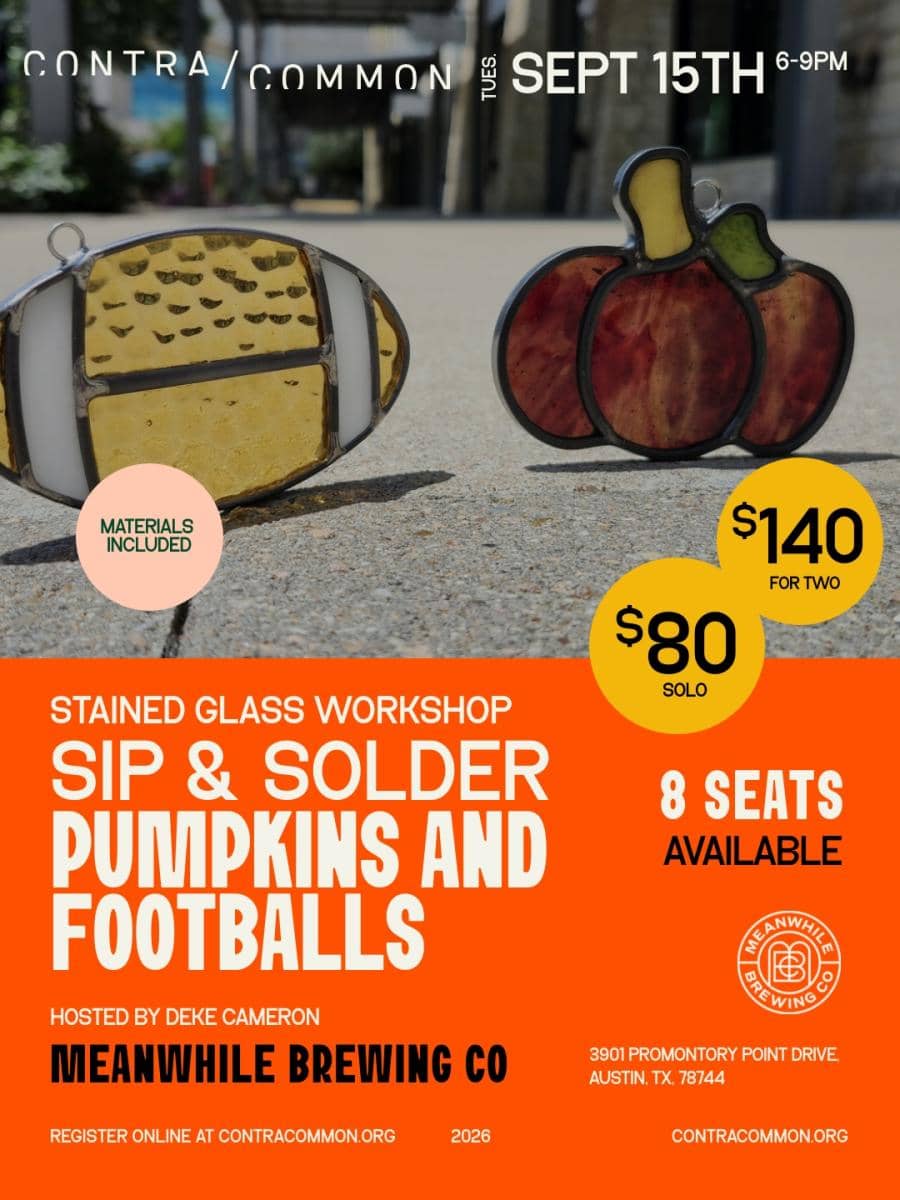 Sip + Solder Pumpkins and Footballs: Stained Glass Workshop