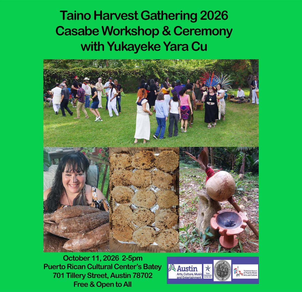 Taino Harvest Gathering & Casabe Making Workshop