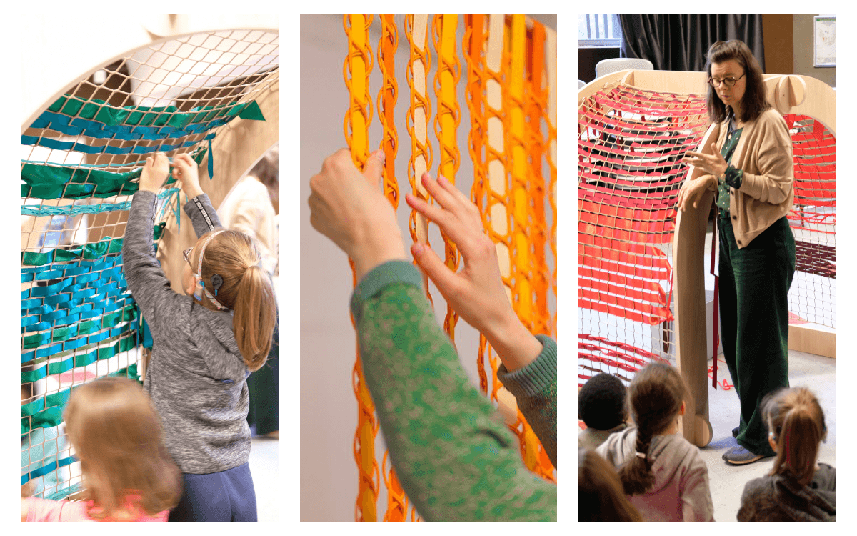Atelier "De fil en ville" autour du tissage