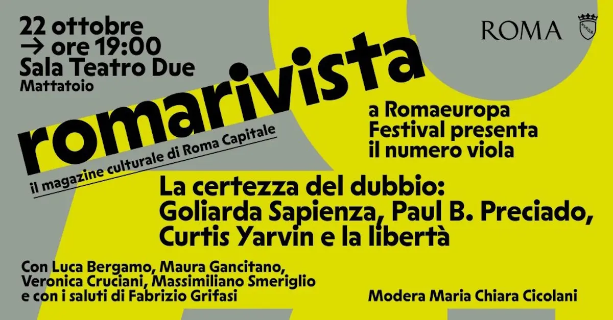 Presentazione del numero viola di Romarivista, magazine culturale di Roma Capitale