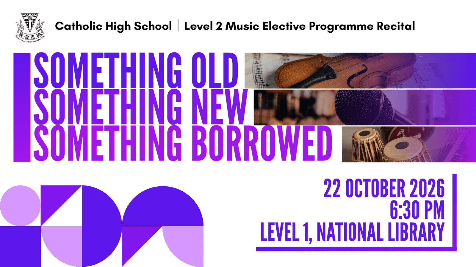 Catholic High School | Level 2 Music Elective Programme Recital