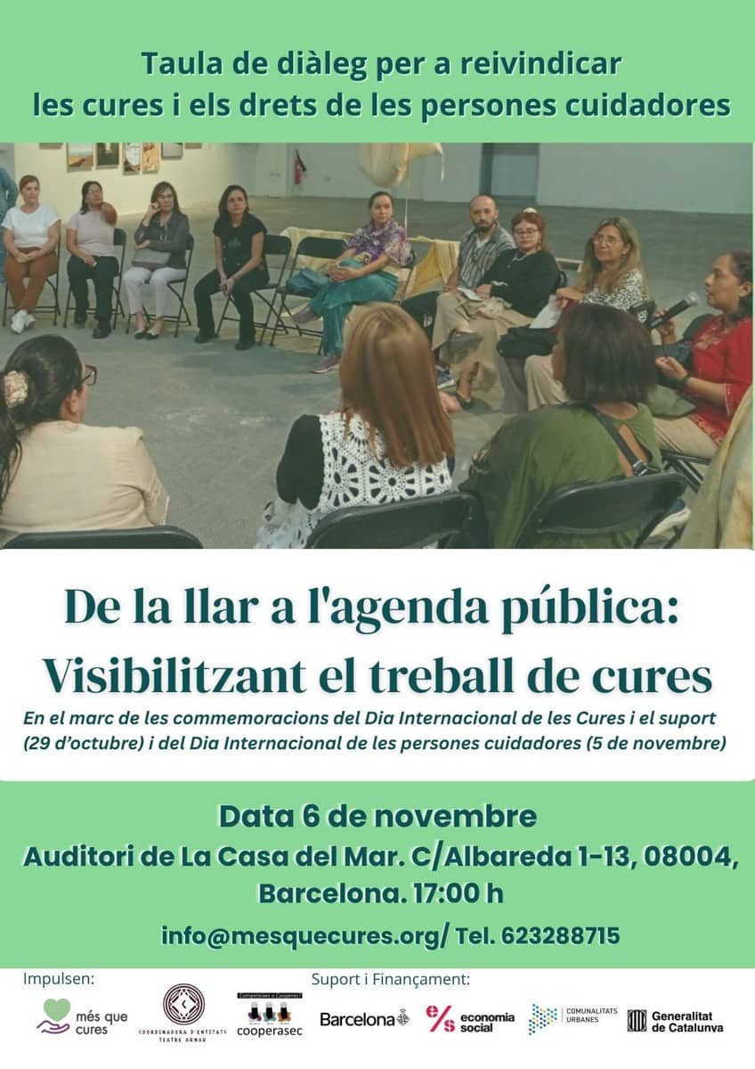 Taula de diàleg 'De la llar a l’agenda pública: visibilitzant el treball de cures'