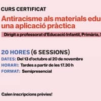 Curs certificat 'Antiracisme als materials educatius: una aplicació pràctica'
