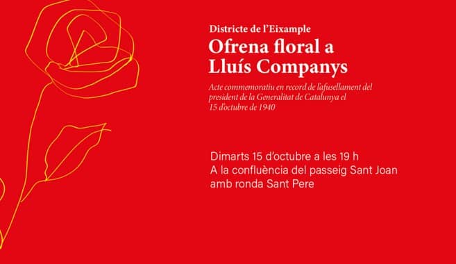 Ofrena floral en record del president Lluís Companys