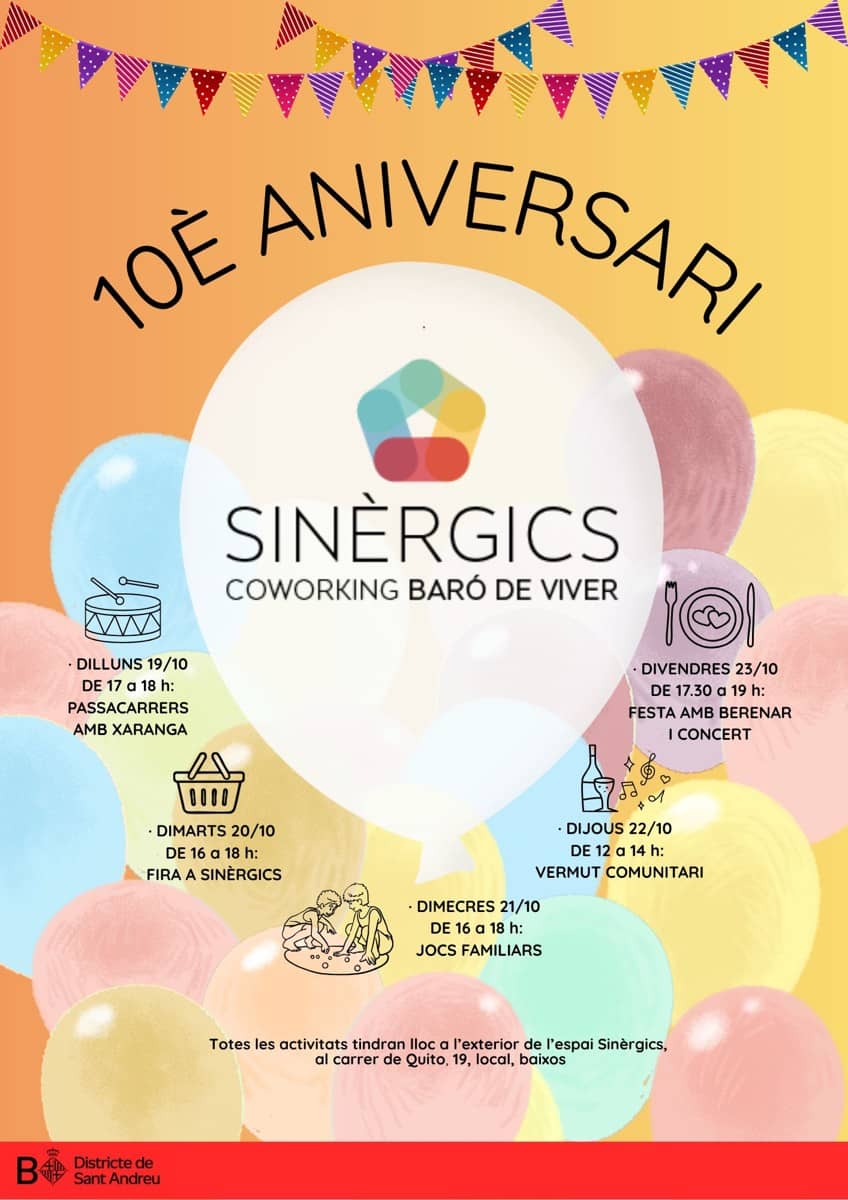 10è aniversari de Sinèrgics
