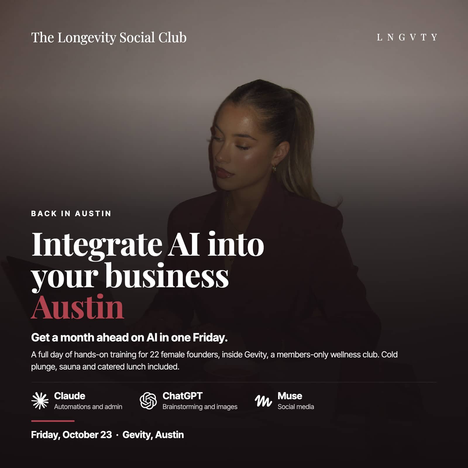 Integrate AI into your business · Female founders in Austin