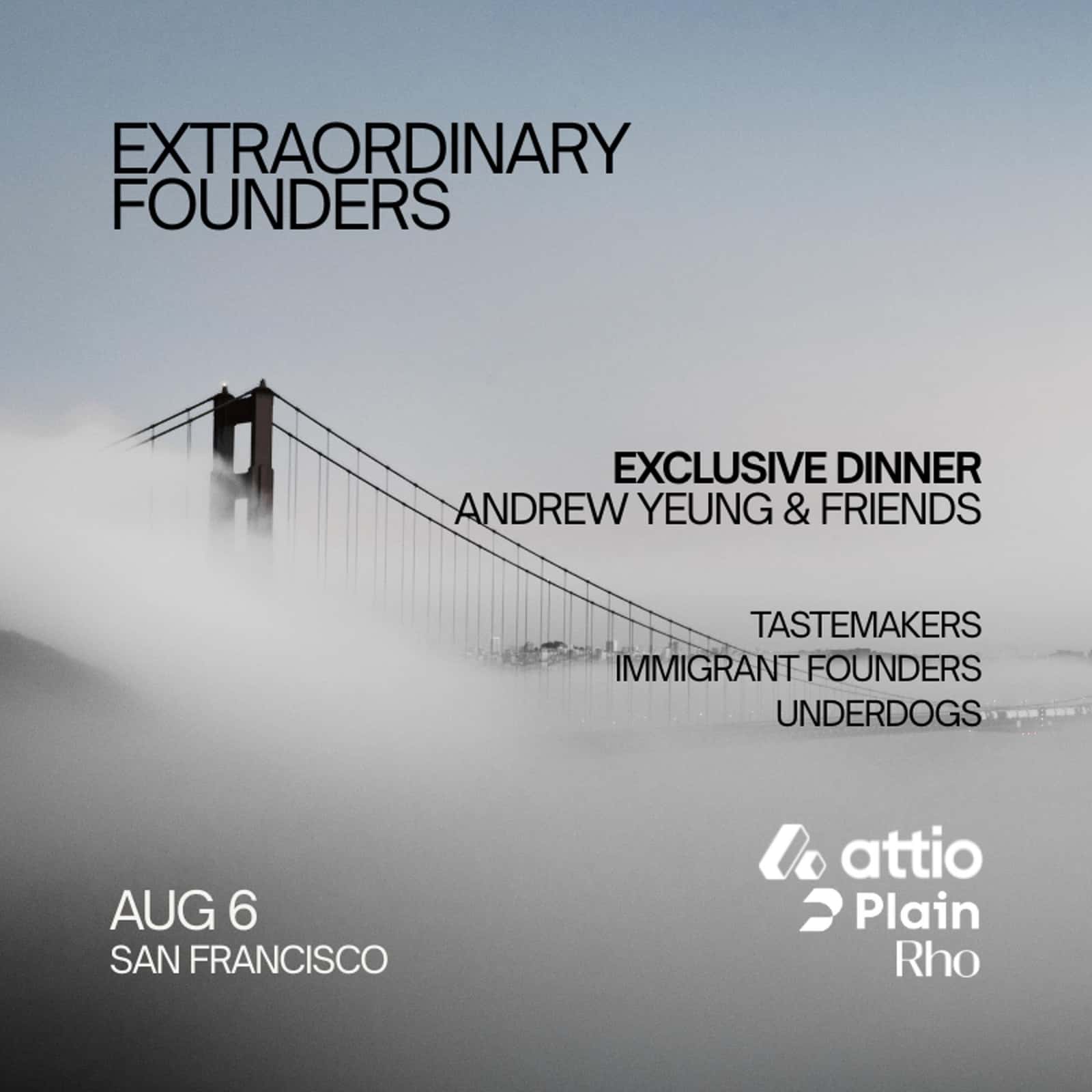 Extraordinary Founders Dinner (hosted by Andrew Yeung)