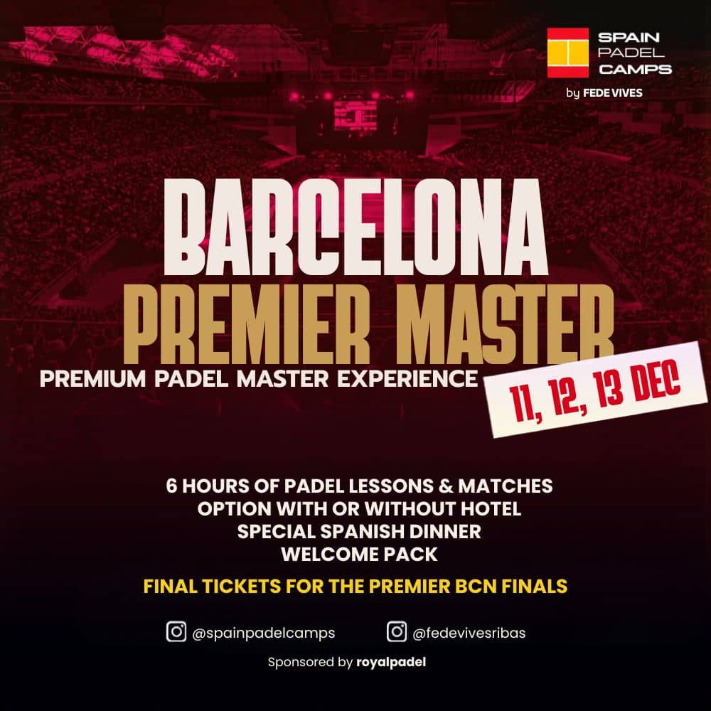Barcelona 2026 Premier Master Finals Camp, 11,12,13 December with FEDE VIVES ACADEMY