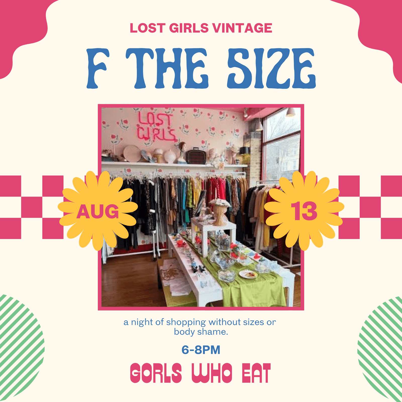 F the Size at Lost Girls Vintage