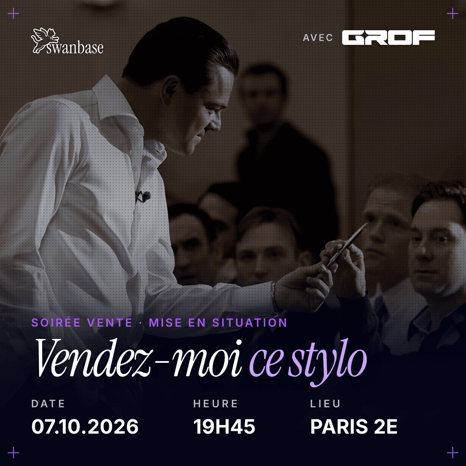 Vendez-moi ce stylo : soirée vente en mise en situation
