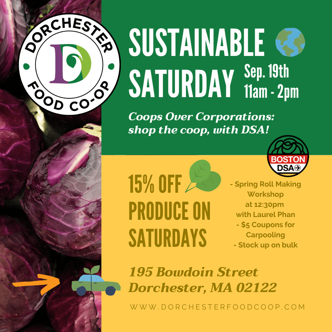Sustainable Saturday | Coops Over Corporations: Shop the coop, with DSA!