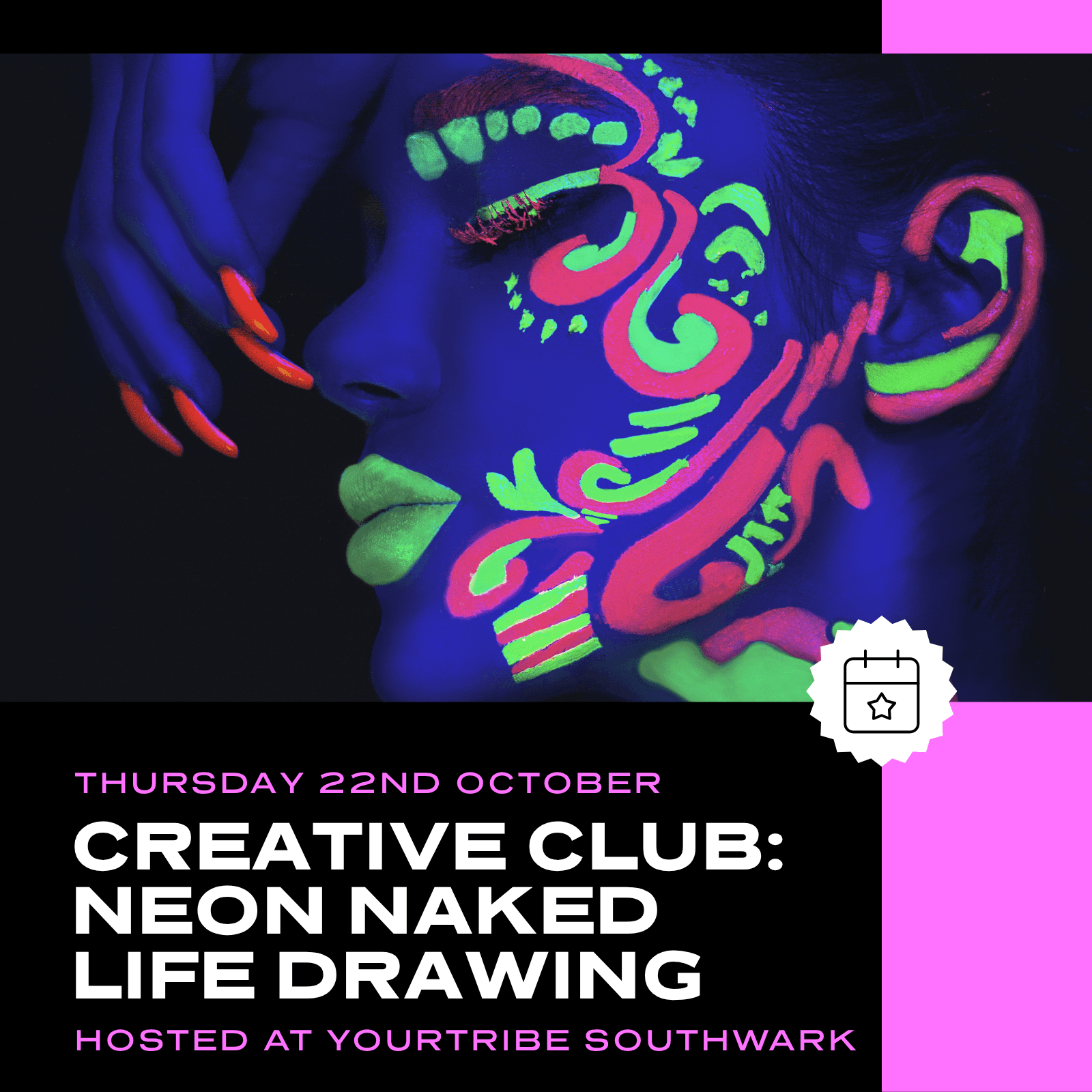 Neon Naked Life Drawing