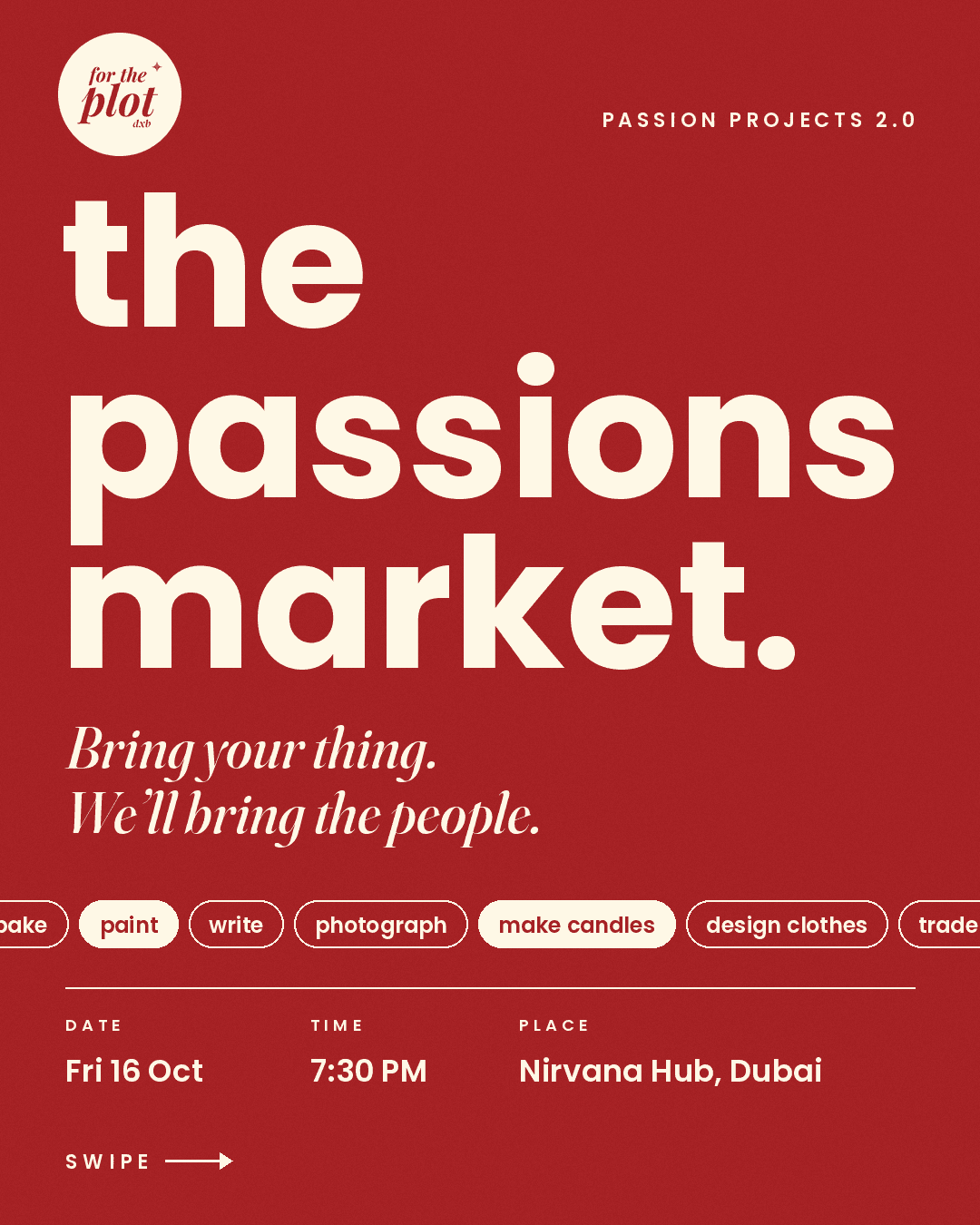 Passions Project 2.0 : The Market