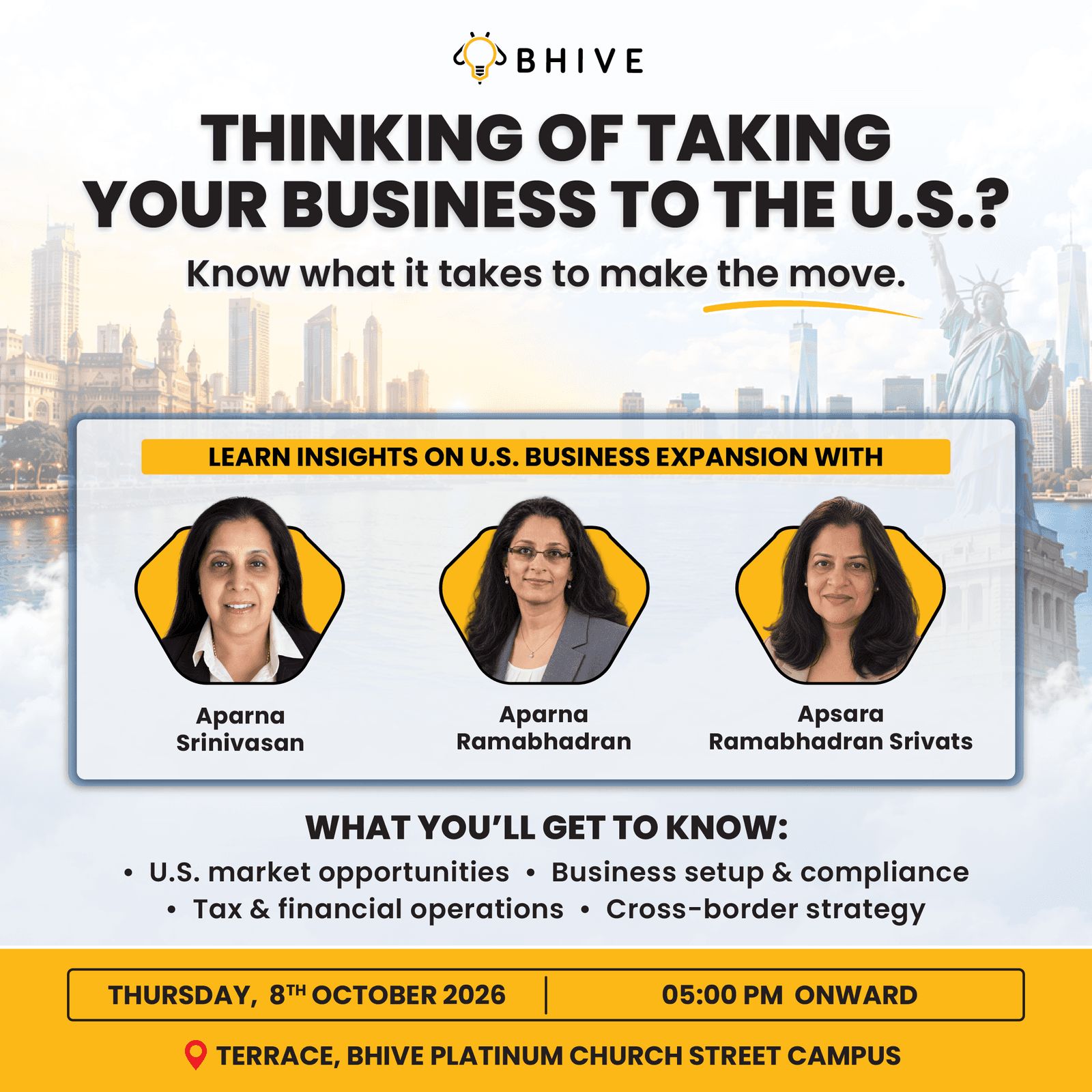 THINKING OF TAKING YOUR BUSINESS TO THE U.S.?