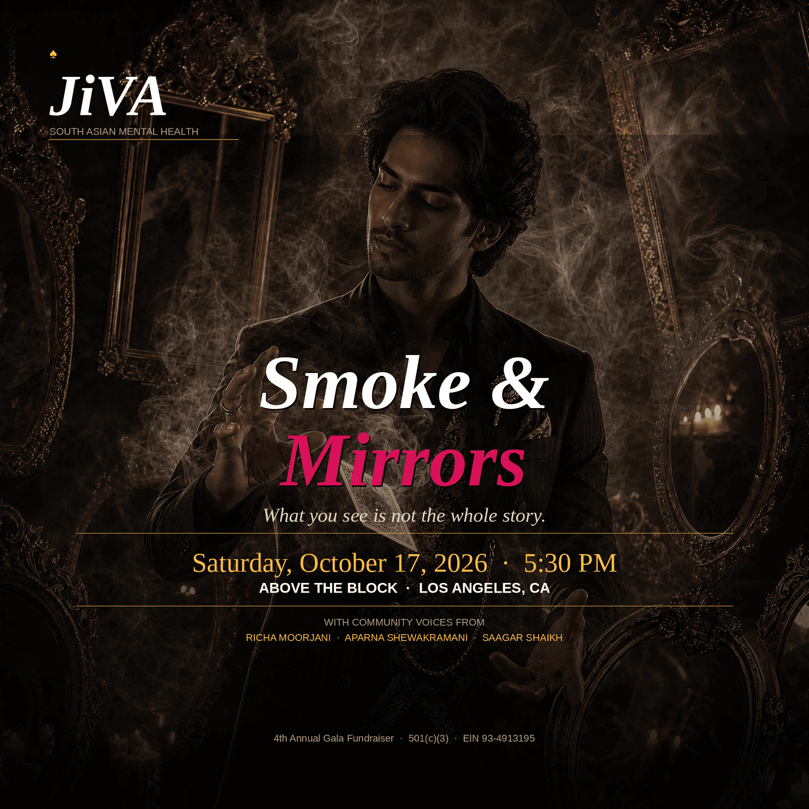 Smoke & Mirrors: JiVA Mental Health’s 4th Annual Gala