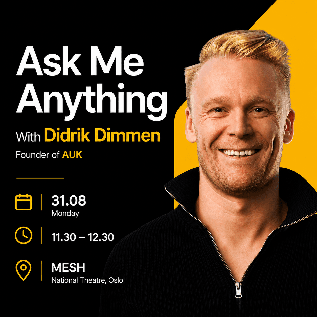 Ask Me Anything with Didrik Dimmen, Co-Founder AUK