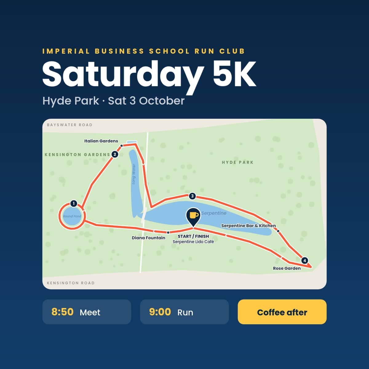 Saturday 5K — Hyde Park Lakes Loop