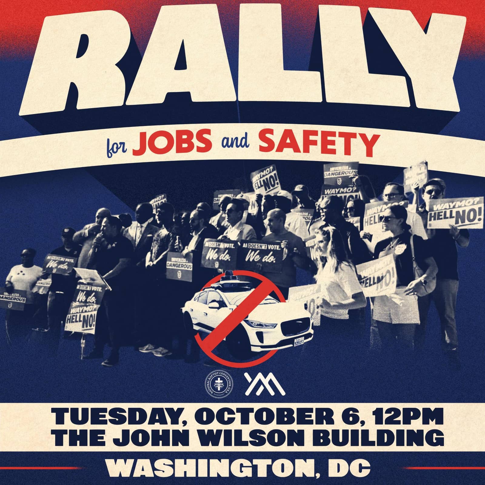 People First, Not Robotaxis: Rally at the Wilson Building