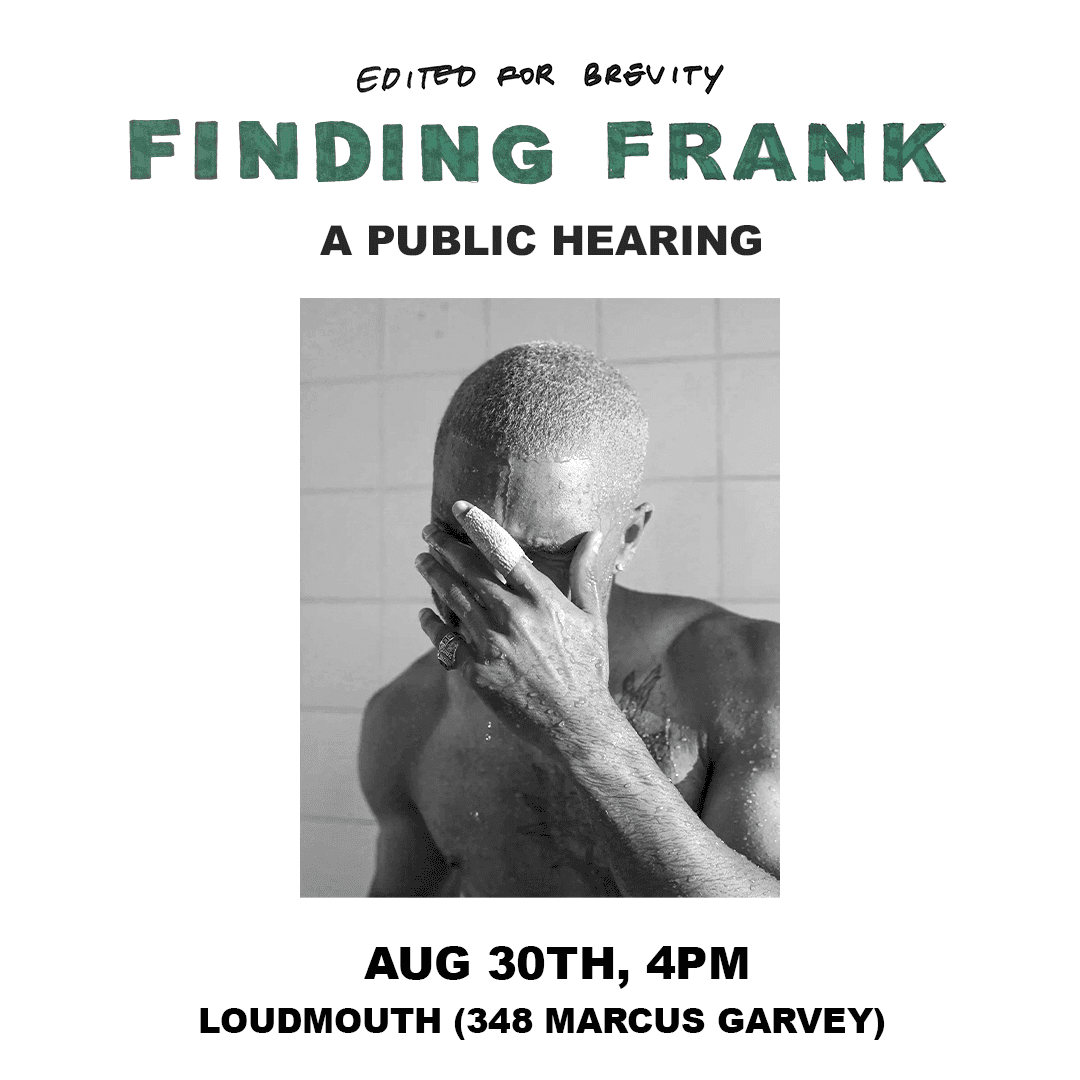 Finding Frank: A Public Hearing (of Frank Ocean's Blond)