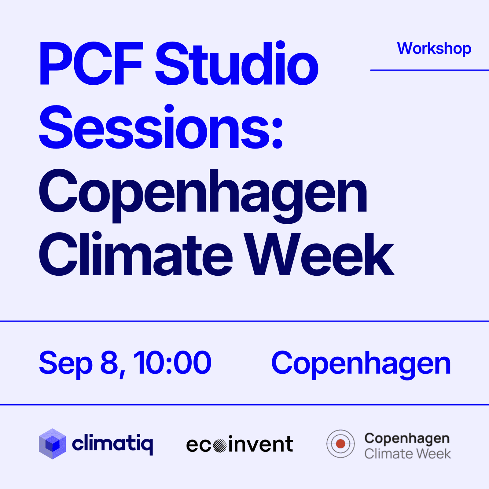 Copenhagen Climate Week | PCF Studio Sessions: Climatiq x ecoinvent (10:00)